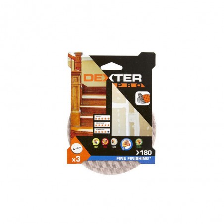 Lot de 3 disques abrasifspro 125 mm Grains 180