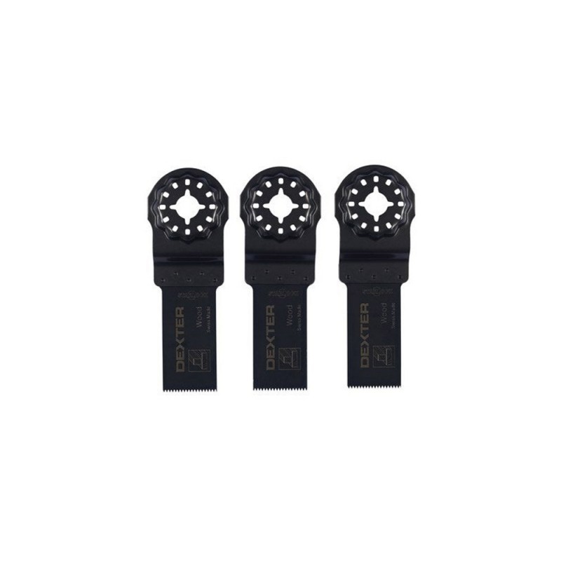 Lot de 3 lames plongeantes24 mm Hcs pour bois Starlock