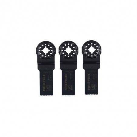 Lot de 3 lames plongeantes24 mm Hcs pour bois Starlock