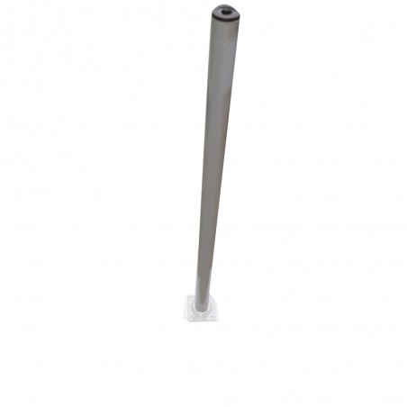 Pied H700 cylindrique D30 acier blanc