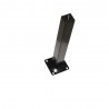 Pied H200 acier carré 25 noir