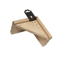 Pied socle droit H95-H96 hêtre HT96mm