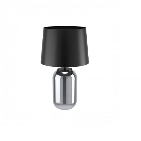 Lampe de table CUITE noir-transparent en acier E27 40W H605