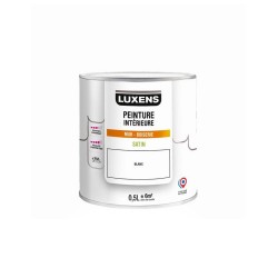Peinture mur boiserie blanc satin LUXENS Murale 0.5l