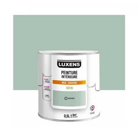 Peinture mur boiserie cactus 6 satin LUXENS Murale 0.5l