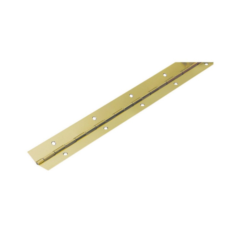 Charnière piano en acier laitonné 20X600