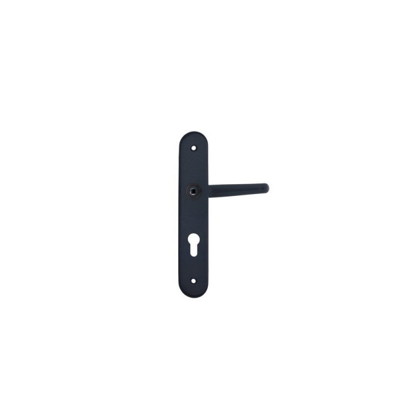 Poignée de porte Pianosa-york trou de cylindre ALPERTEC aluminium entraxe 195