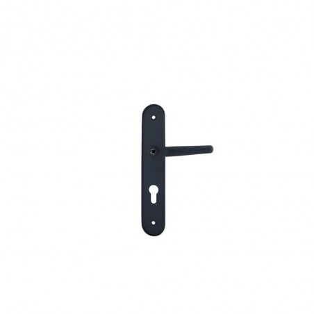 Poignée de porte Pianosa-york trou de cylindre ALPERTEC aluminium entraxe 195