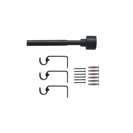 Kit de tringle à rideauDuplo Diam.16 mm Noir fonce 160-300 cm