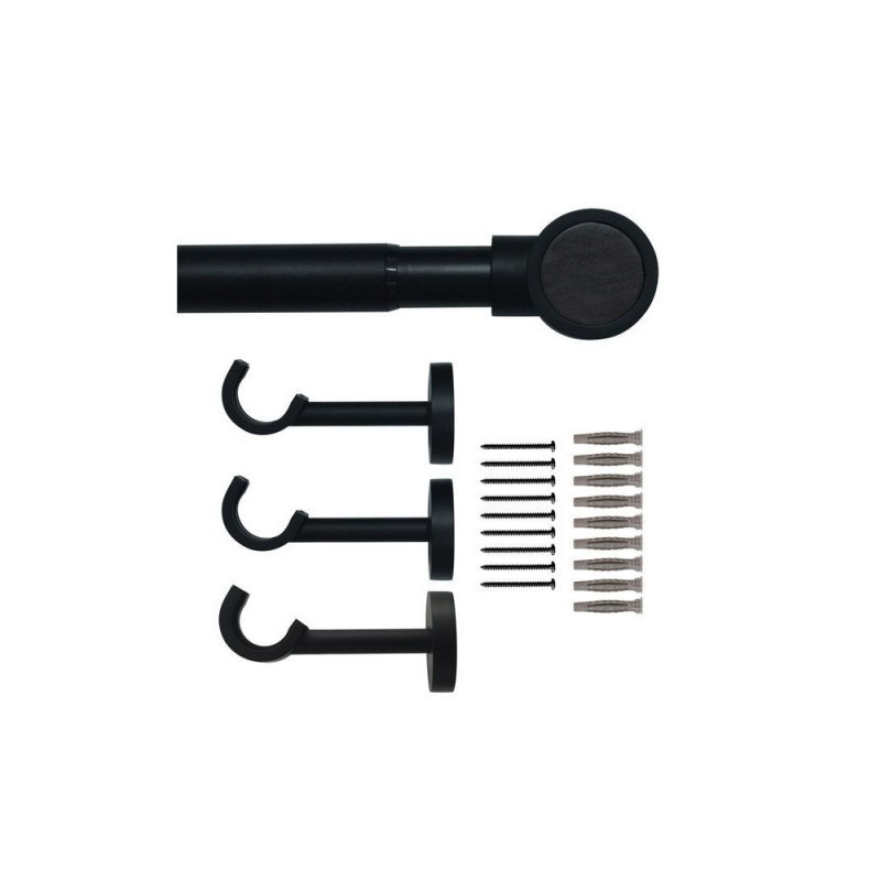 Kit de tringle à rideauKoky Diam.25 mm Noir fonce 200-360 cm