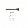 Kit de tringle à rideauAspyral Diam.16 mm Nickel mat 120-210 cm