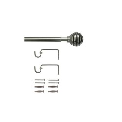 Kit de tringle à  rideau Elip Diam.16-19 mm Nickel mat 120-210 cm