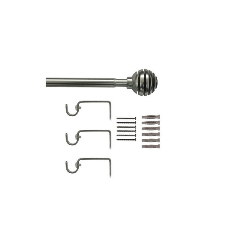 Kit de tringle à  rideau Elip Diam.16-19 mm Acier mat 160-300 cm