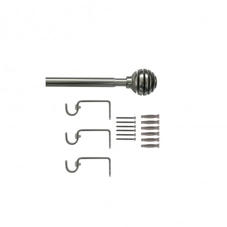Kit de tringle à  rideau Elip Diam.16-19 mm Acier mat 160-300 cm