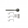 Kit de tringle à  rideau Elip Diam.16-19 mm Acier mat 160-300 cm