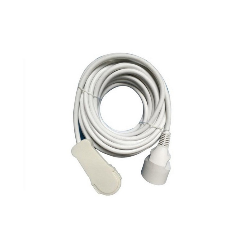 Rallonge électrique ménager avec terre HO5VVF blanc 10m