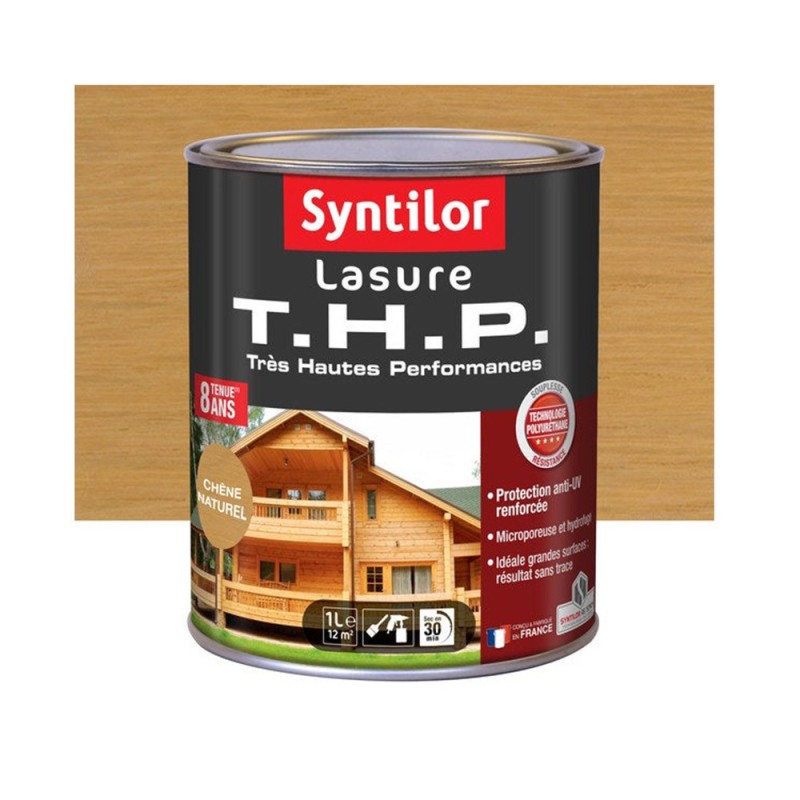 Lasure SYNTILOR t.h.p. 8 ans chêne naturel satiné 1 L -  - meilleure qualité