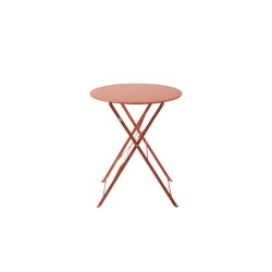 Table de jardin rond NATERIAL Flora II 2 personnes orange cuivré