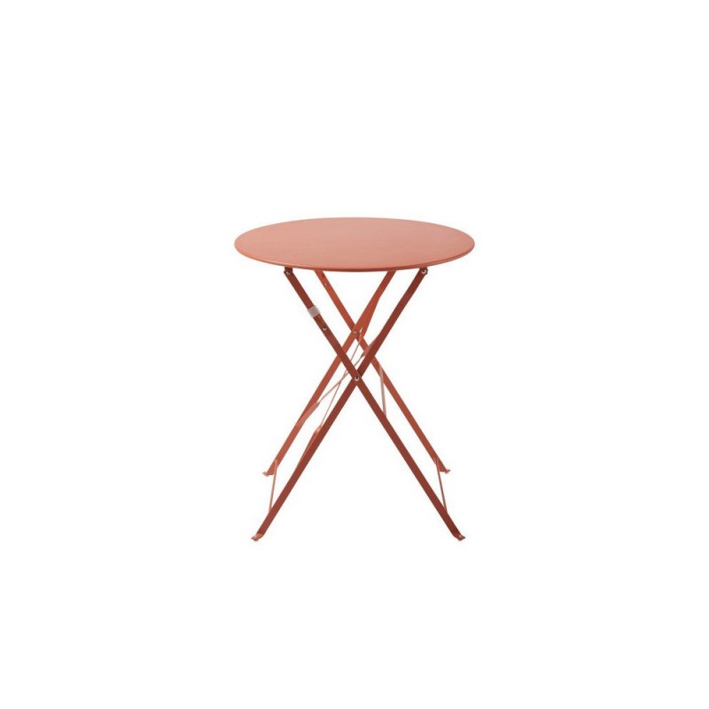 Table de jardin rond NATERIAL Flora II 2 personnes orange cuivré