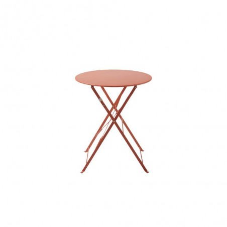 Table de jardin rond NATERIAL Flora II 2 personnes orange cuivré