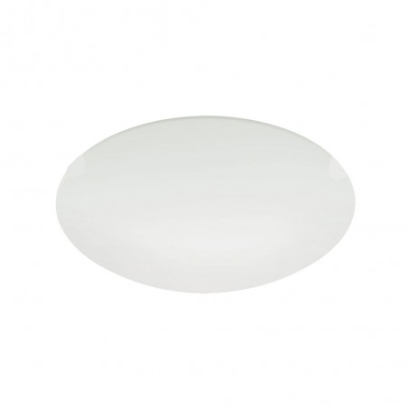 Plafonnier MARS E27 en verre blanc satiné et métal blanc