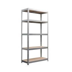 Etagere acier galvanise 5 tablettes l.90xH.180xP.40