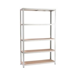 Etagère acier galvanisé à  5 tablettes l.196 x H.120 x p.40 cm