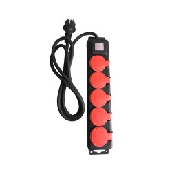Bloc 5 prises interrupteur et clap ip44 2m