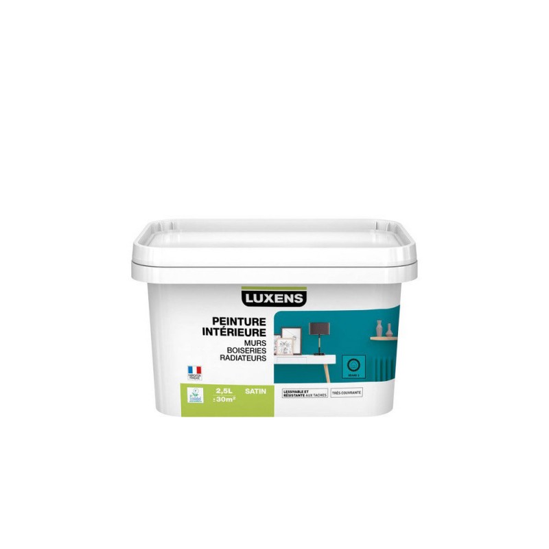 Peinture bleu miami 2 mur boiserie radiateur intérieur satiné 2.5l -  - meilleure qualité