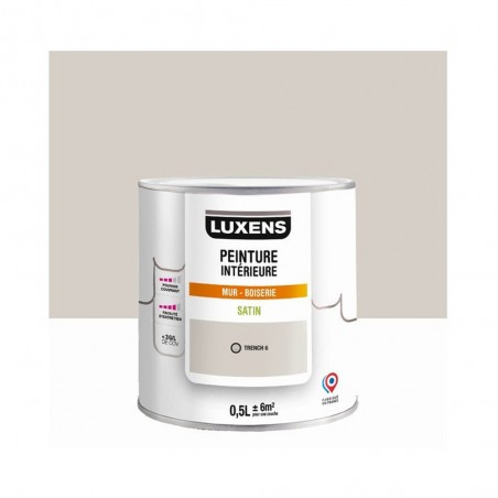 Peinture mur boiserie trench 6 satin LUXENS Murale 0.5l