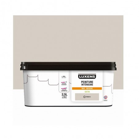 Peinture mur boiserie trench 6 satin LUXENS Murale 2.5l