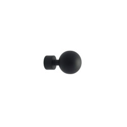 Lot de 2 embouts boule noir mat pour tringle à rideau Diam.20 Mm
