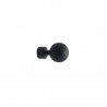 Lot de 2 embouts boule noir mat pour tringle à rideau Diam.20 Mm