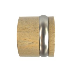 Lot de 2 embouts bouchon Design chêne clair naturel Diam.28 mm