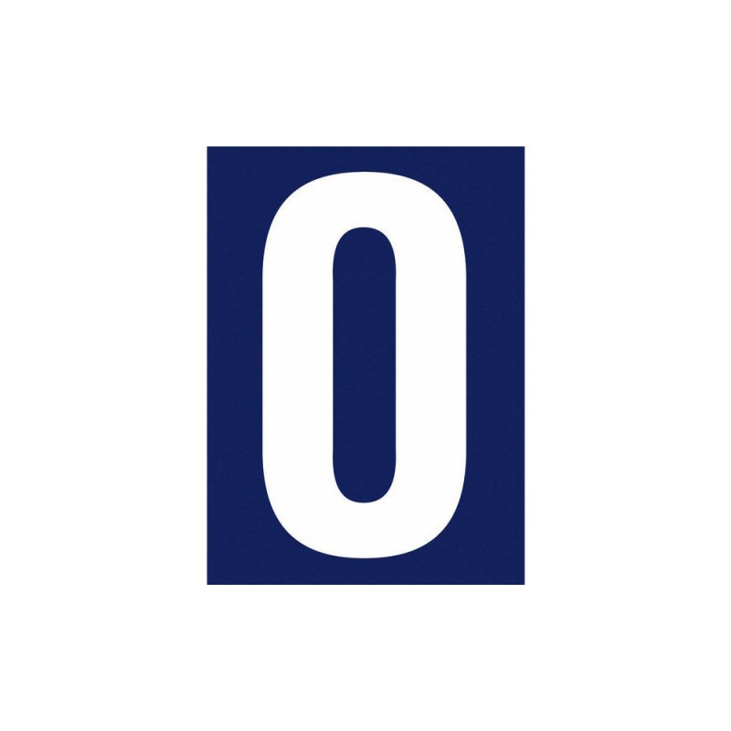 Chiffre 0 en plastique