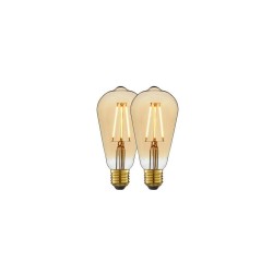 Ampoule décorative led à filament ambré edison E27 5 W