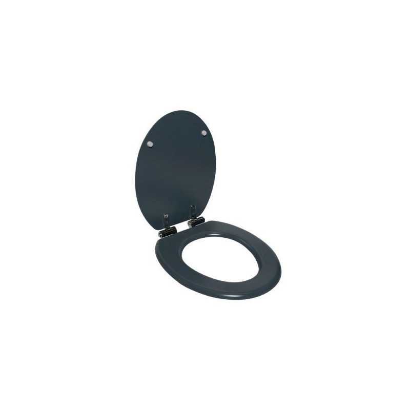 Abattant wc purity frein chute declipsable bois compresse gris mat