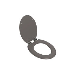 Abattant wc purity frein chute declipsable bois compresse taupe mat