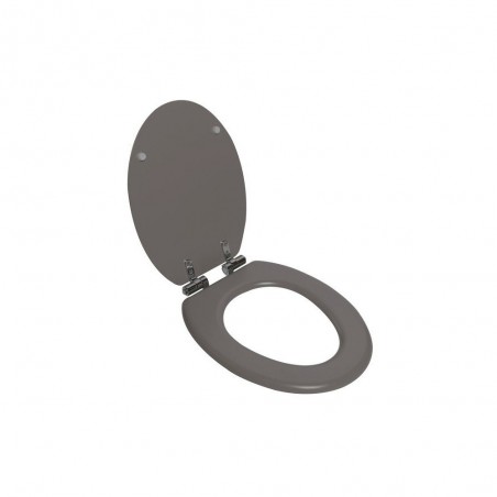 Abattant wc purity frein chute declipsable bois compresse taupe mat