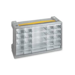 Casier à Vis Plastique 25 Tiroirs H. 24 X L. 40.5 X P. 15 Cm