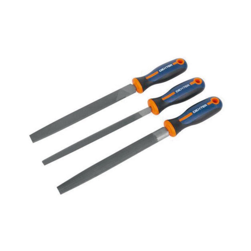 Lot de 3 Limes Assortiment Mi-Douce Dexter 200 Mm