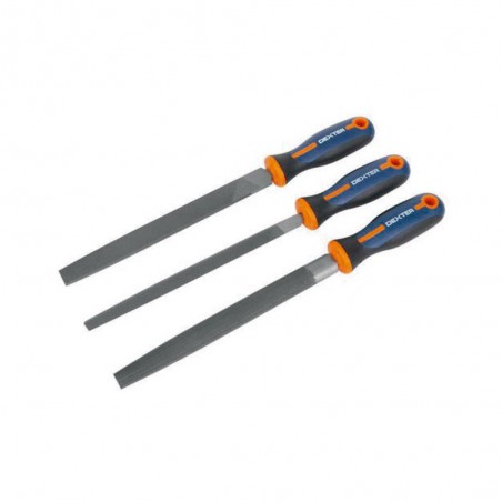 Lot de 3 Limes Assortiment Mi-Douce Dexter 200 Mm