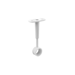 Lot de 1 support de barre de penderie D18 mm rond blanc 46.1 m