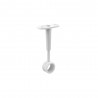 Lot de 1 support de barre de penderie D18 mm rond blanc 46.1 m