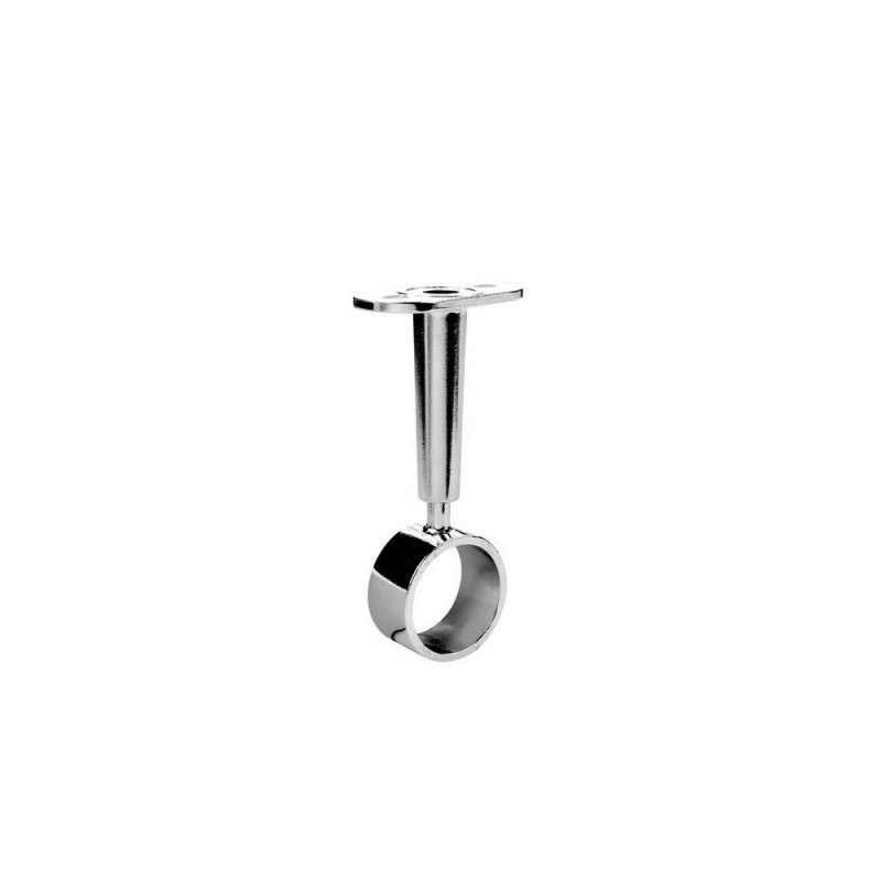 Lot de 1 support de barre de penderie D25 mm rond chrome 21.67 m