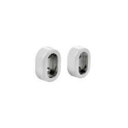 Lot de 2 support de barre de penderie D30 x 15 mm ovale blanc 28.94 m
