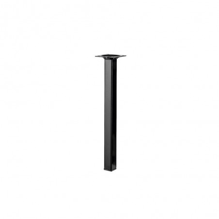 Pied de table basse carré à fixer H.30 cm en acier époxy noir