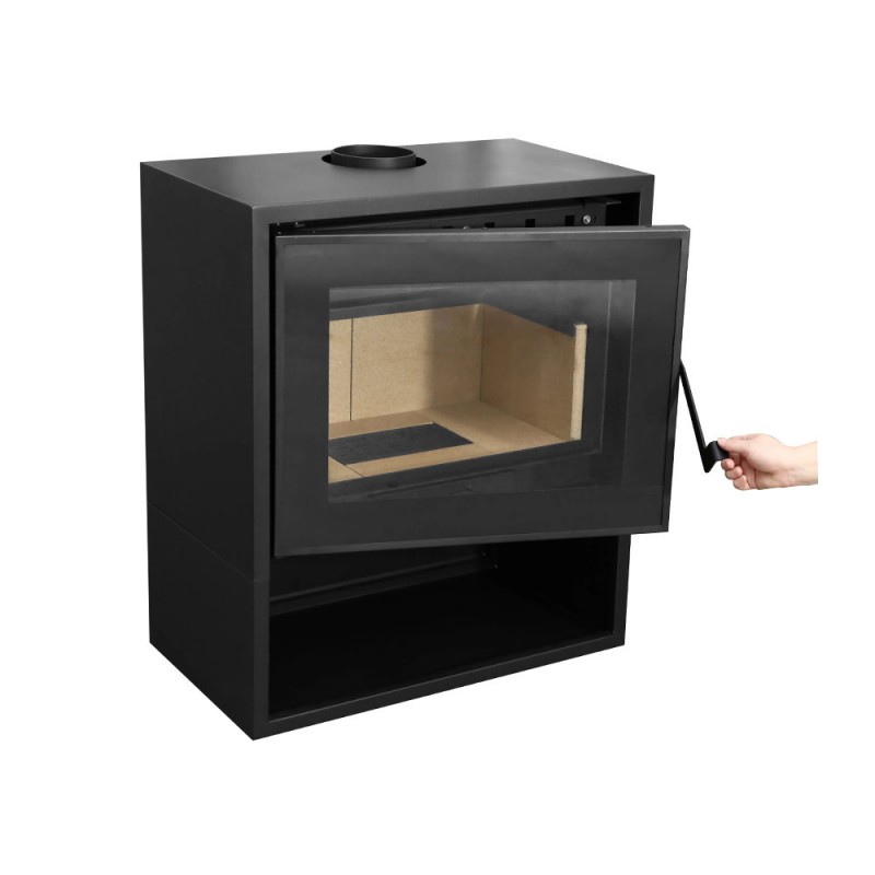 Poêle à bois R1202A - 775X449X895mm sortie D150mm