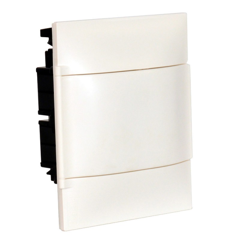 Coffret encastré 8M porte blanc