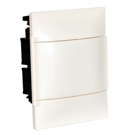 Coffret encastré 8M porte blanc